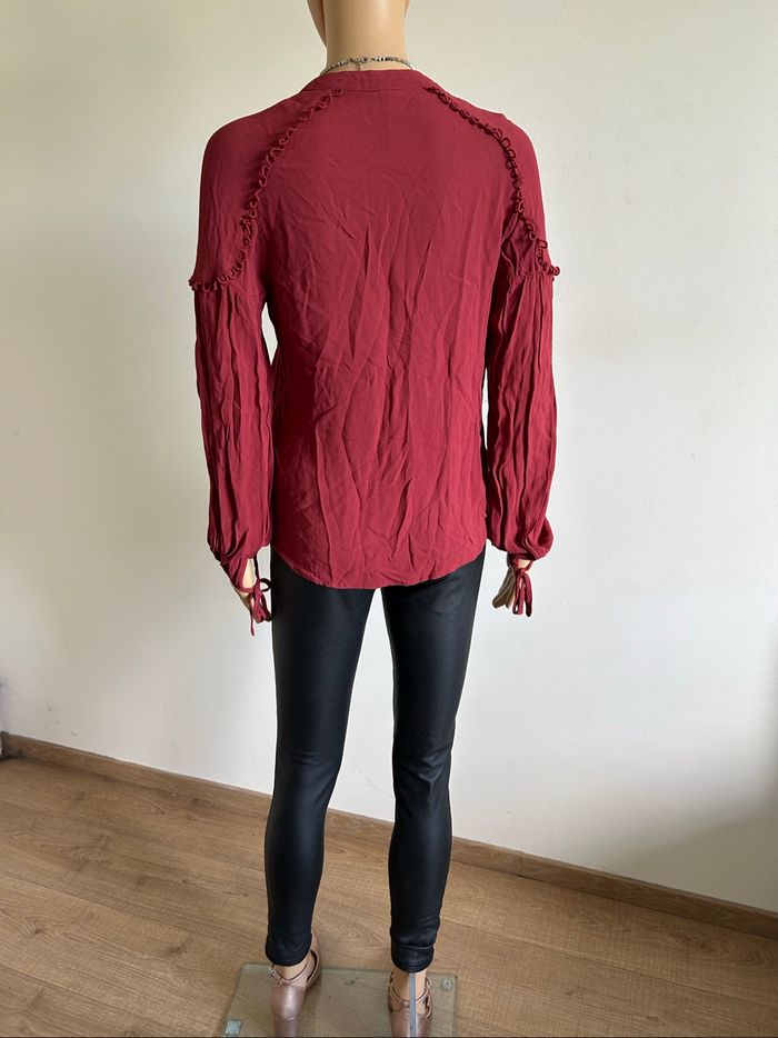 Blouse bordeaux à manches longues Pepe Jeans taille S jamais portée - photo numéro 6