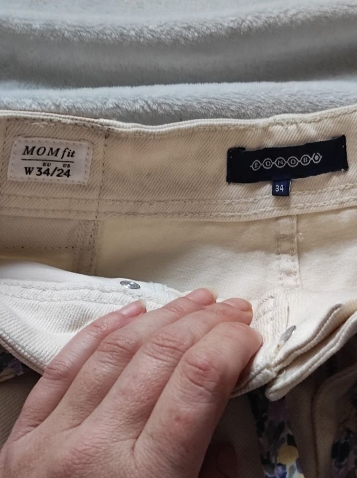 Jean momfit écru taille 34 - photo numéro 3