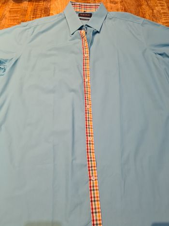 Chemise bleu clair courte manche 45-46 xxl