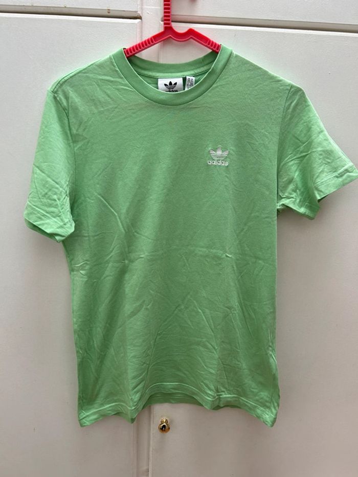 T-shirt adidas vert menthe en coton taille xl