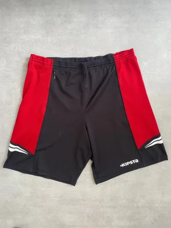 Short noir et rouge Kipsta Homme