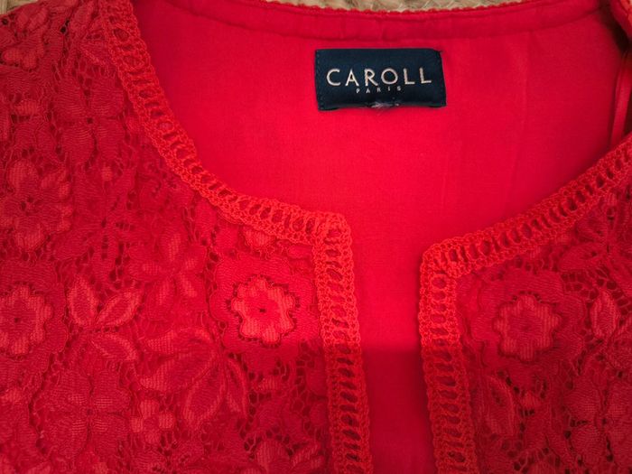 Boléro rouge Caroll – Taille 36 - photo numéro 4