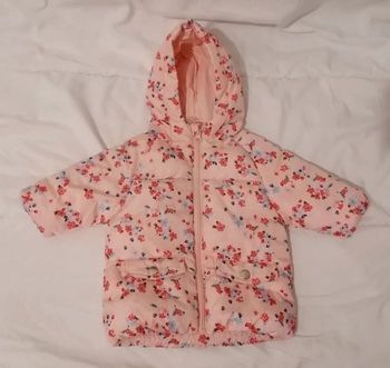 Manteau rose fleurie 3 mois 