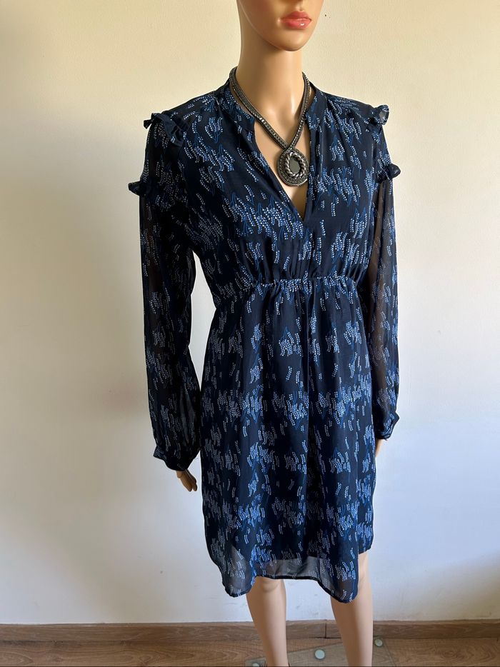 Robe bleue à manches longues An’ge taille 1 jamais portée - photo numéro 2