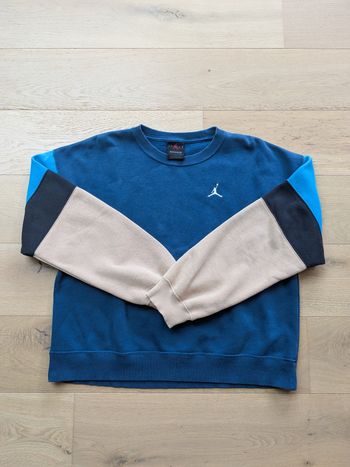 Jordan Brooklyn Fleece S – Sweat Nike Jumpman – Colorblock Bleu/Beige Rare