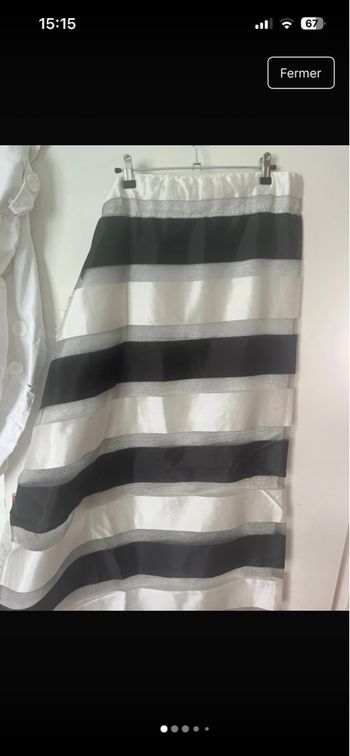 Lot de 4 Rideau noir et blanc 