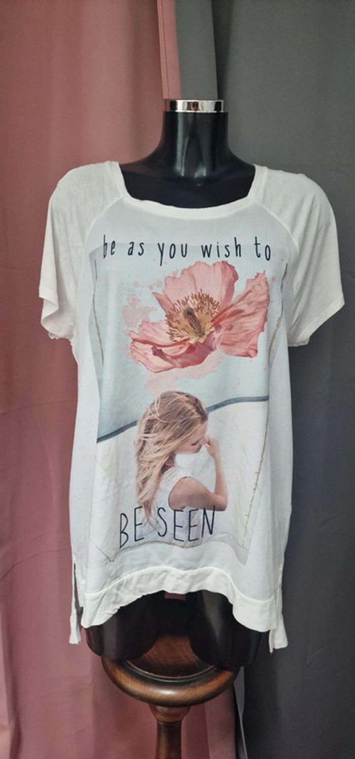 Tee shirt blanc fluide