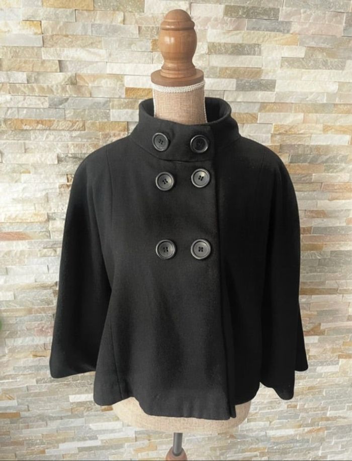 Veste cape noire Kiabi taille 42/44