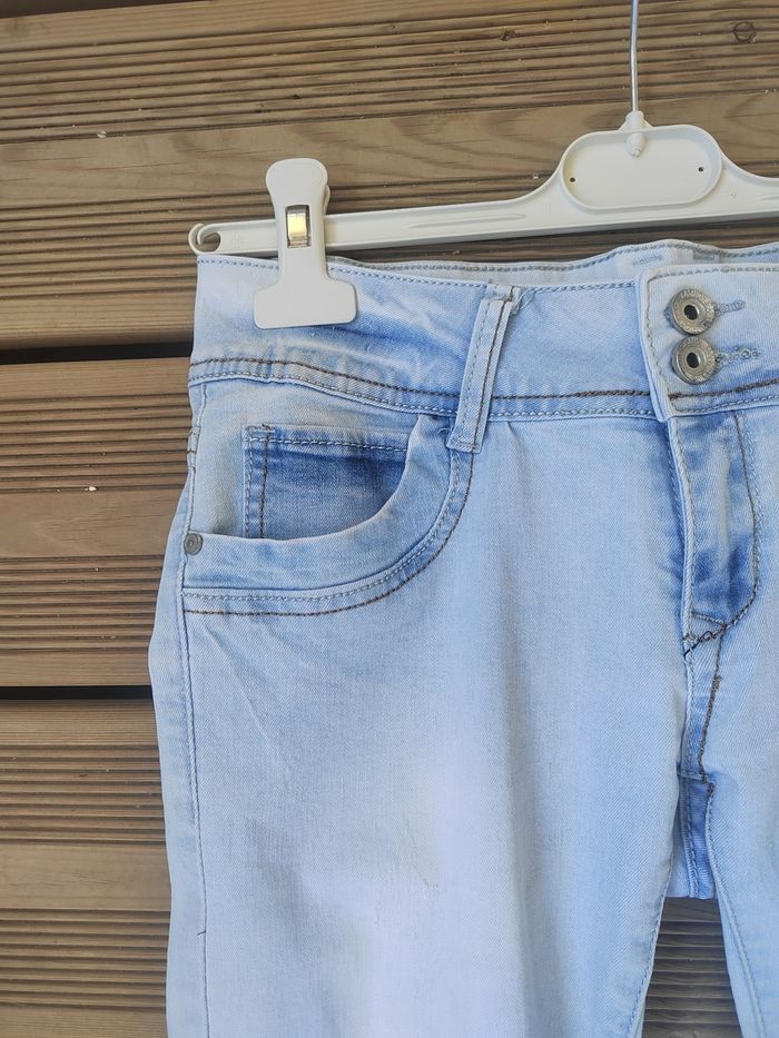 Jean Troué Bleu Clair Femme – Taille S/36  – Coupe Skinny – Look Tendance Y2K - photo numéro 6