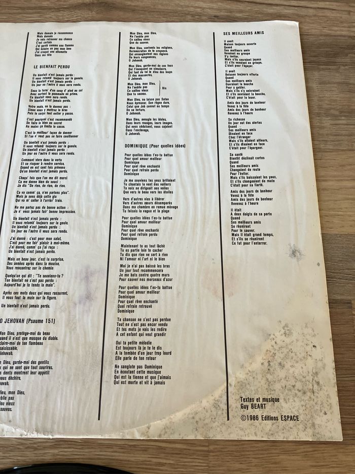 Vinyle 33 tours sans pochette-Guy Béart-Demain, je recommence - photo numéro 3