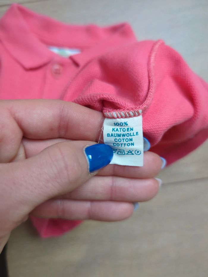 Magnifique polo vintage Marèse 3 mois rose - photo numéro 3
