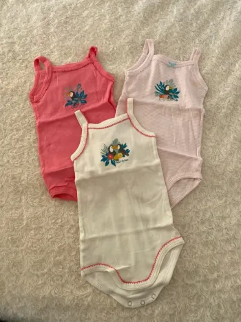 Lot de 3 bodies fille été