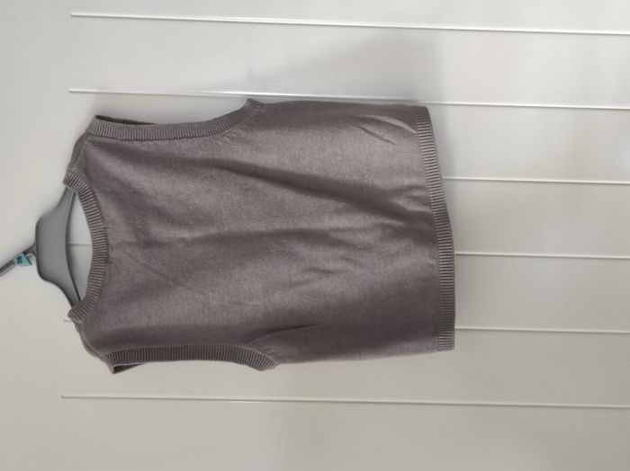 Gilet sans manches garçon 4 ans – gris & turquoise - photo numéro 4