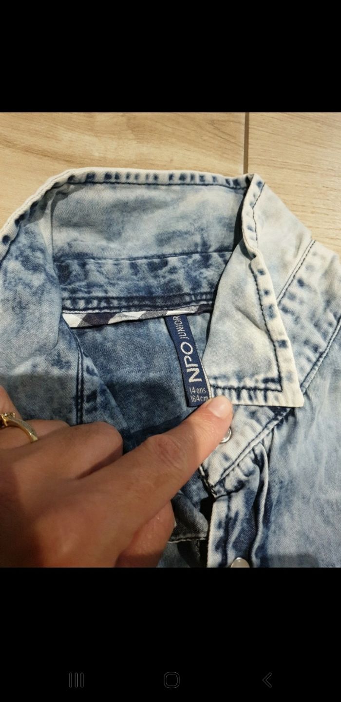 Chemise jeans 14 ans - photo numéro 3
