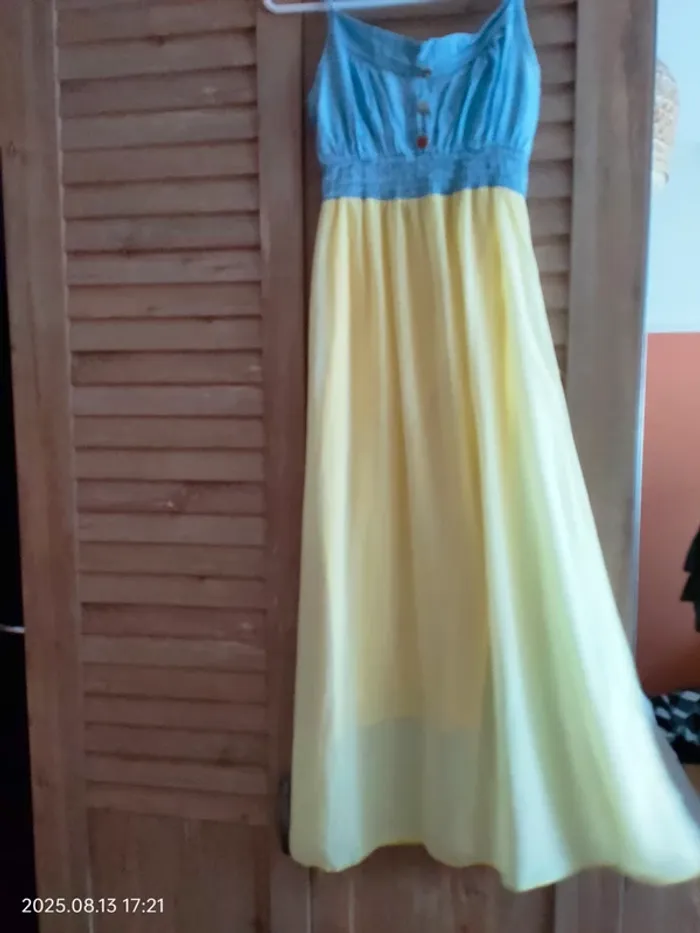 Robe jeans voilage t36