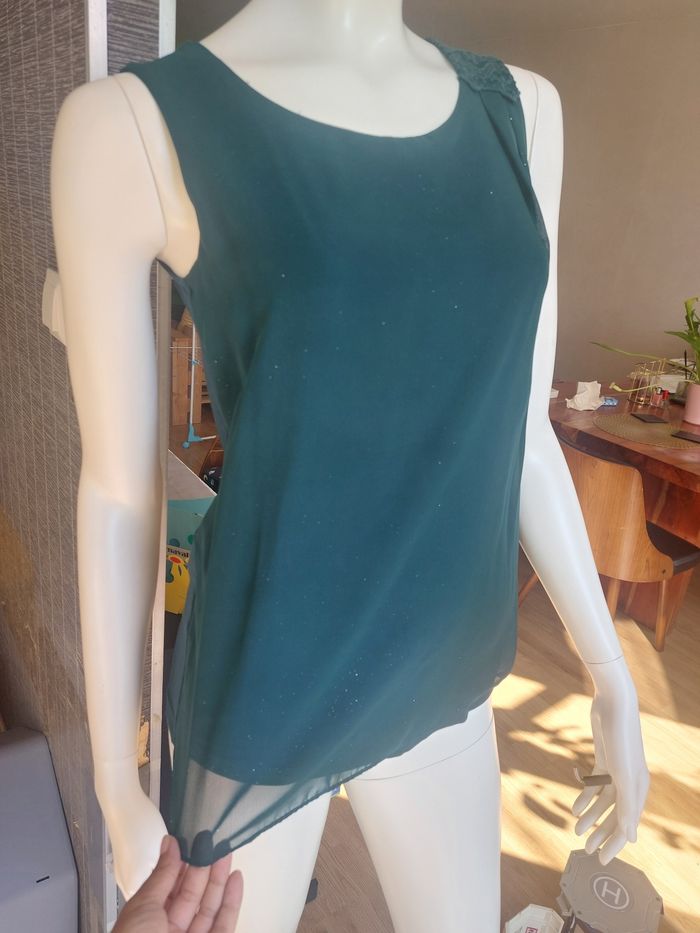 Débardeur NafNaf vert brillant - photo numéro 2