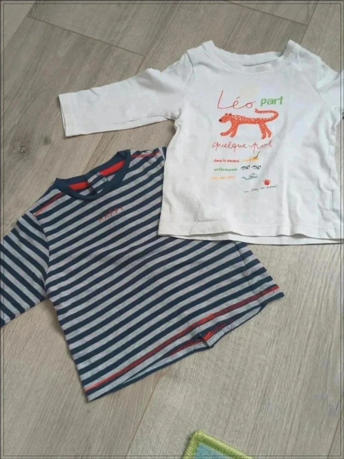 2 t shirt manches longues 9 mois