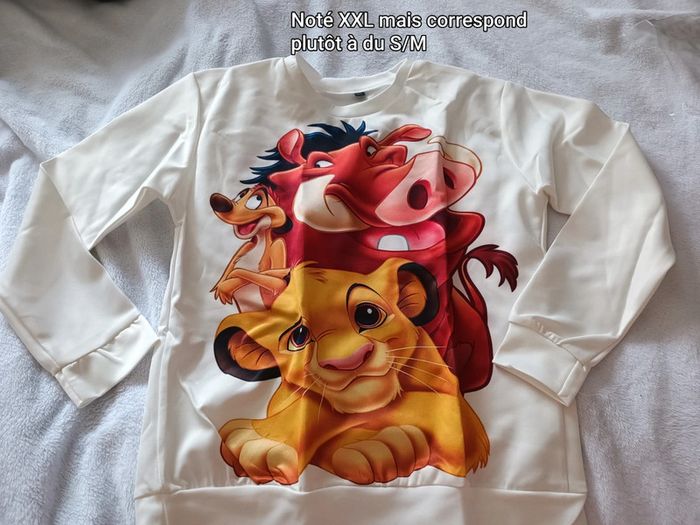 Haut manches longues le roi lion timon pumba neuf