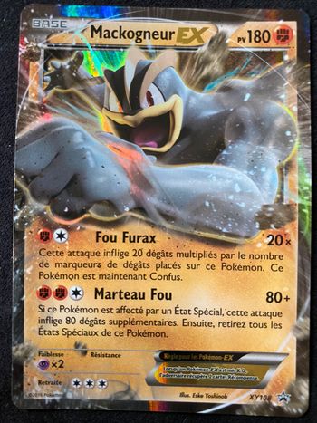 Carte Pokémon rare Mackogneur EX 180PV holo XY108 TBE