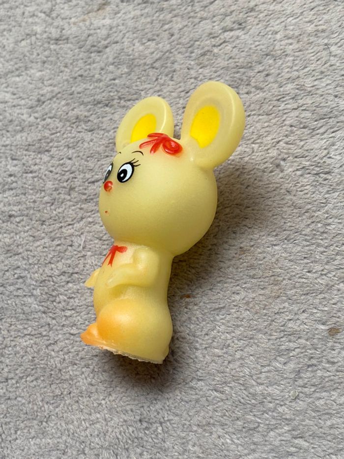 Lot de 2 anciennes figurines vintage luminou éléphant et lapin - photo numéro 10