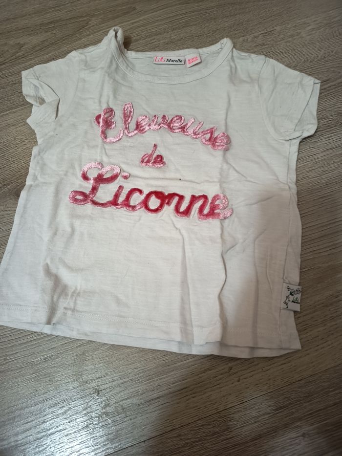Tee shirt manche courte 4 ans