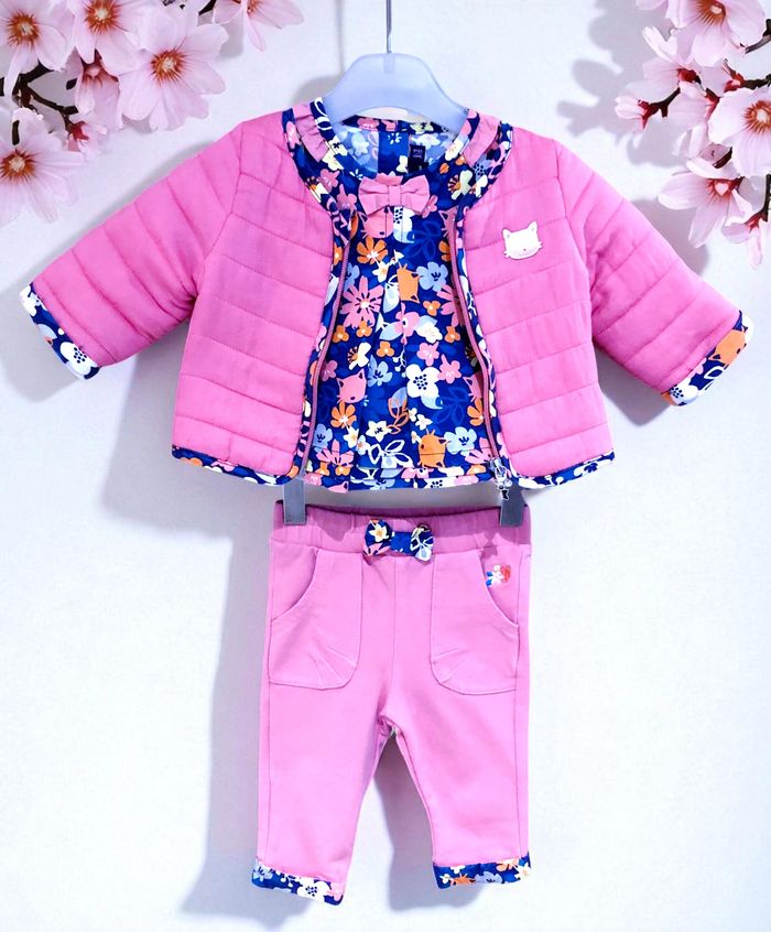 SERGENT MAJOR - LOT 6P BÉBÉ FILLE MÊME COLLECTION MOTIF LIBERTY & FANTAISIES 3M - photo numéro 6