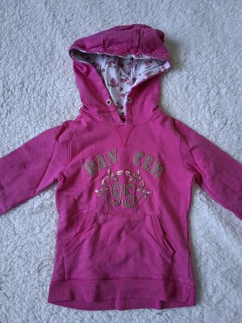 Sweat à capuche fille rose 6 ans