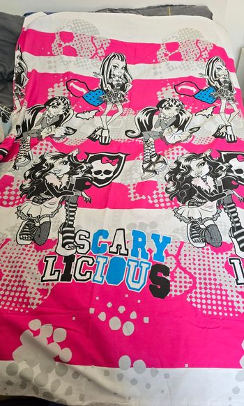 Housse de couette Monster High neuve blanche et rose
