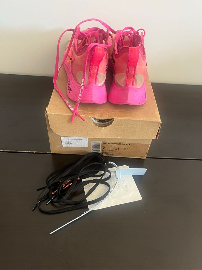 Nike Zoom Fly Off-White Tulip Pink - photo numéro 3