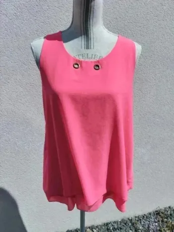 🌸 Haut fluide rose femme – Taille 38 🌸