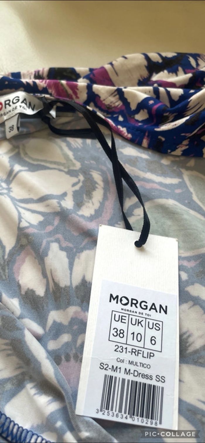 Morgan jolie robe portefeuille extensible taille 38 imprimé éclatant neuve - photo numéro 8