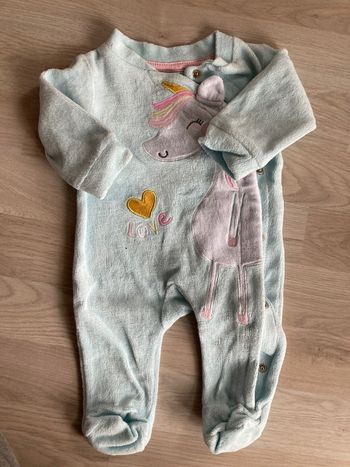 Pyjama velours licorne