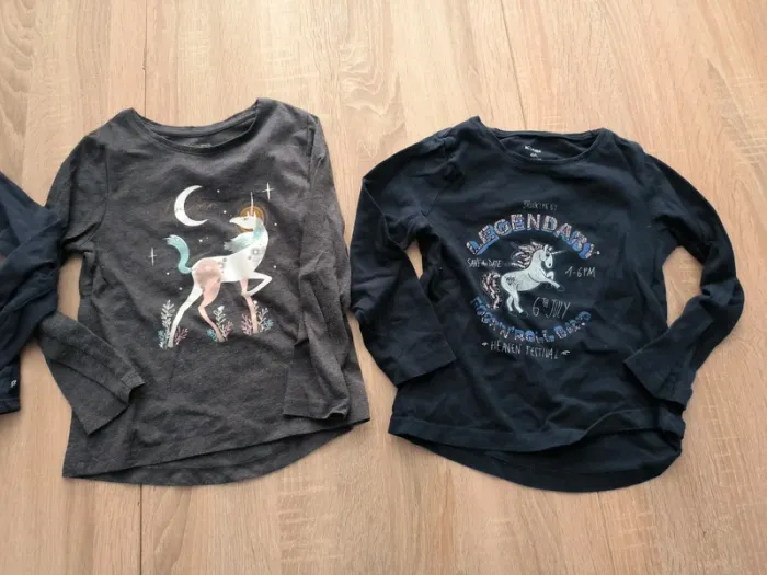 Lot de 5 t-shirts à manches longues fille - photo numéro 2