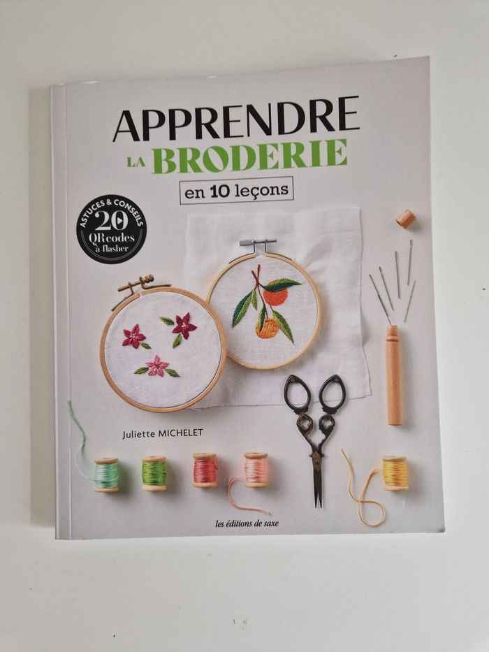 Livre :apprendre la broderie en 10 lecons