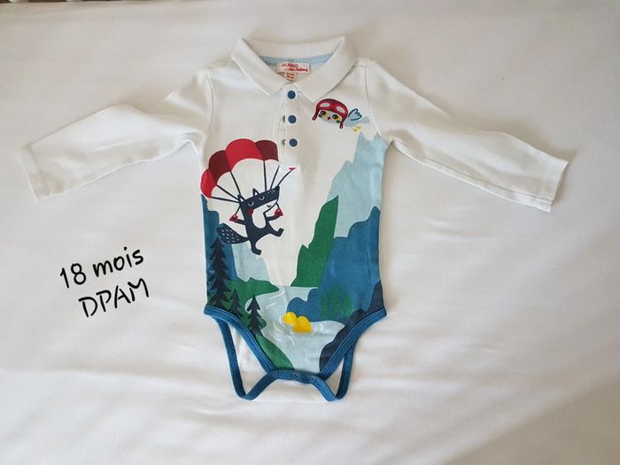 Body polo manches longues DPAM parachute