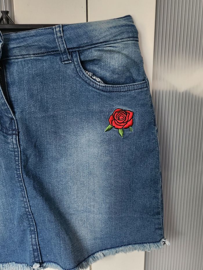 Mini jupe en jeans fille taille XXS - photo numéro 3