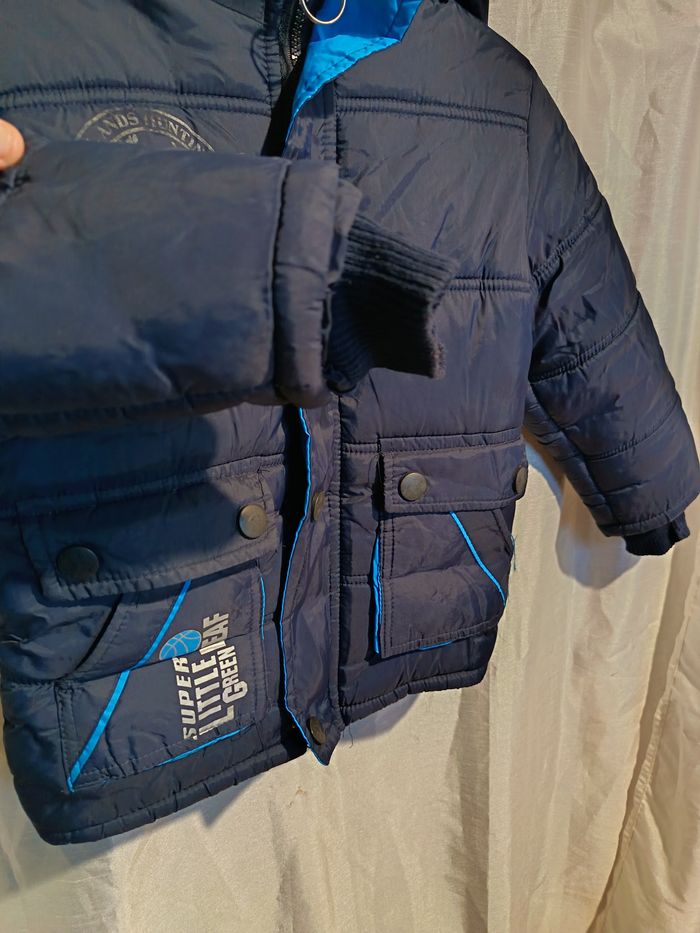 parka bleu marine fourré de Sport 5 ans réf 19 P - photo numéro 4