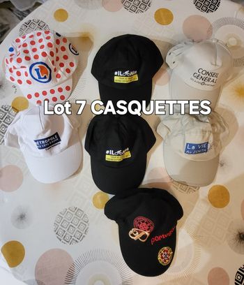 Lot de 7 casquettes TU=Multicolore-Differents thèmes -Unisexe en TBE