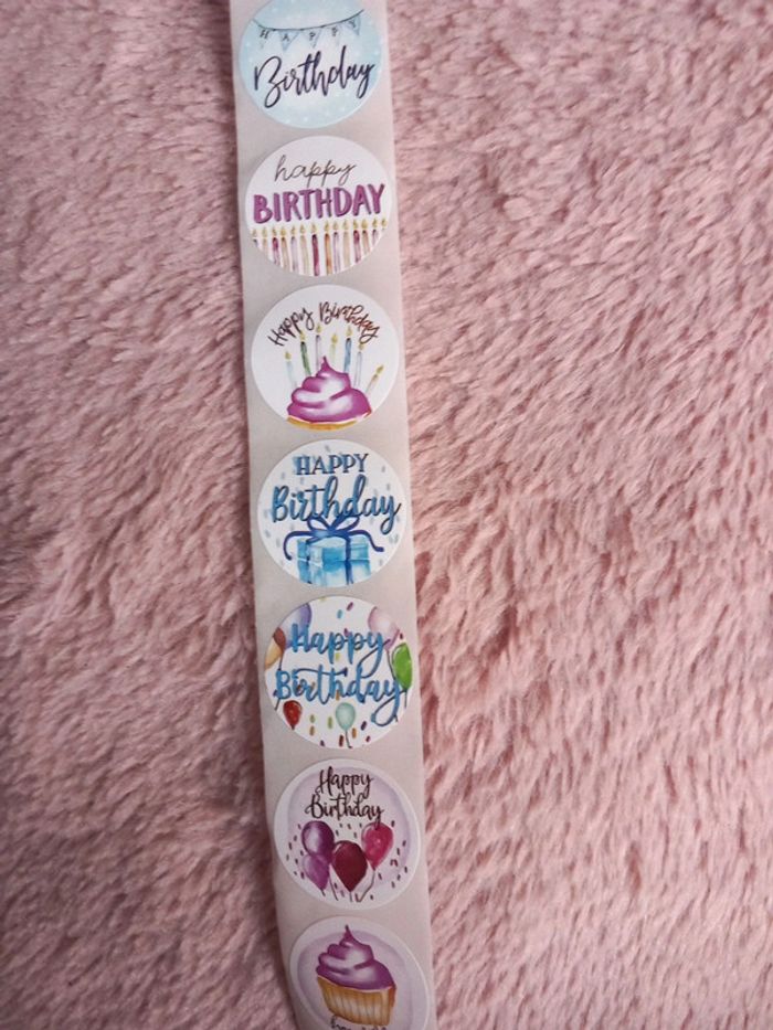 24 autocollants happy birthay - photo numéro 3