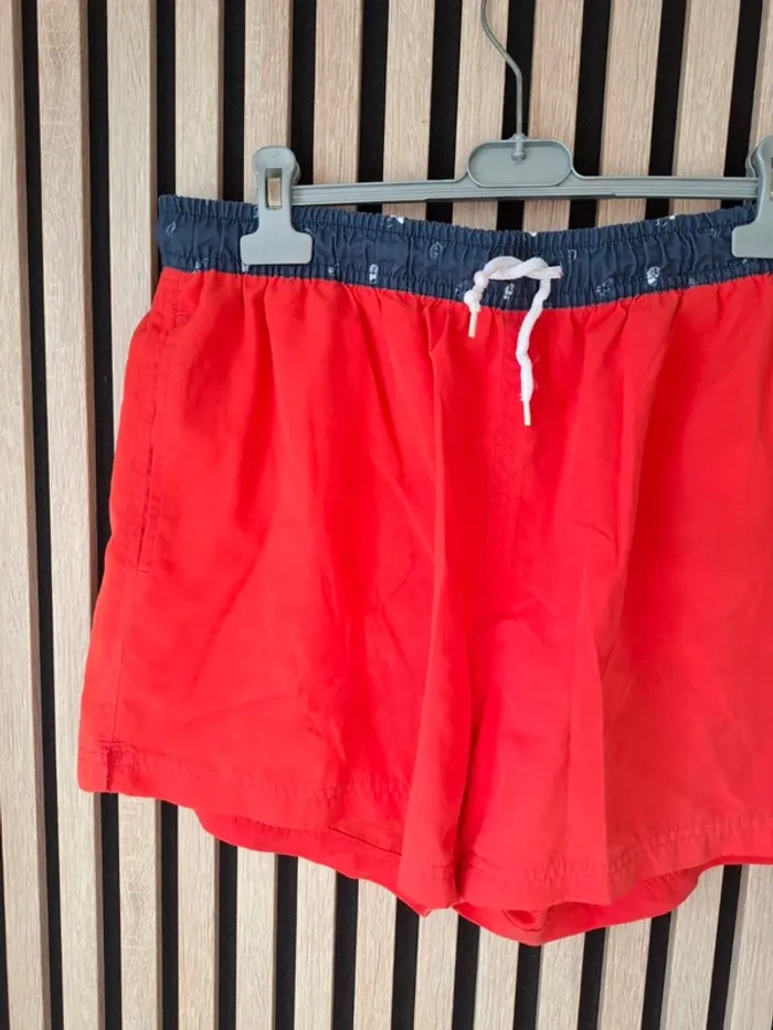 Short maillot de bain rouge orangé T L - photo numéro 4