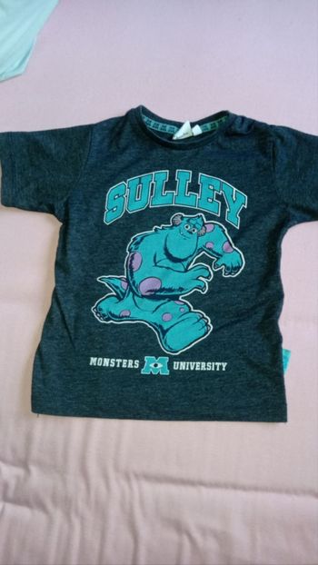 T-shirt garçon Sulley monstre académie, Disney pixar, taille 2-3 ans