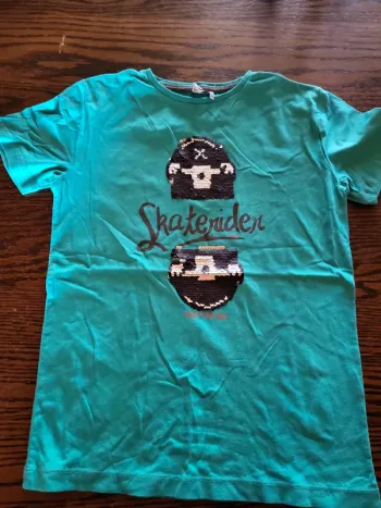 Tee-shirt manche courte turquoise