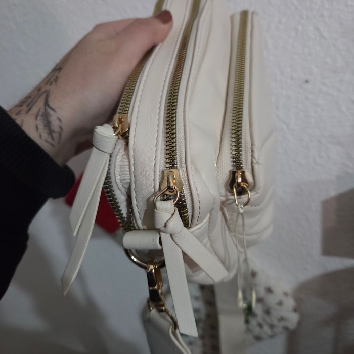 Sac bandoulière a poche blanc crème - photo numéro 3