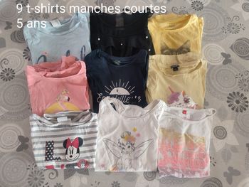 Lot de 9 t-shirts manches courtes 