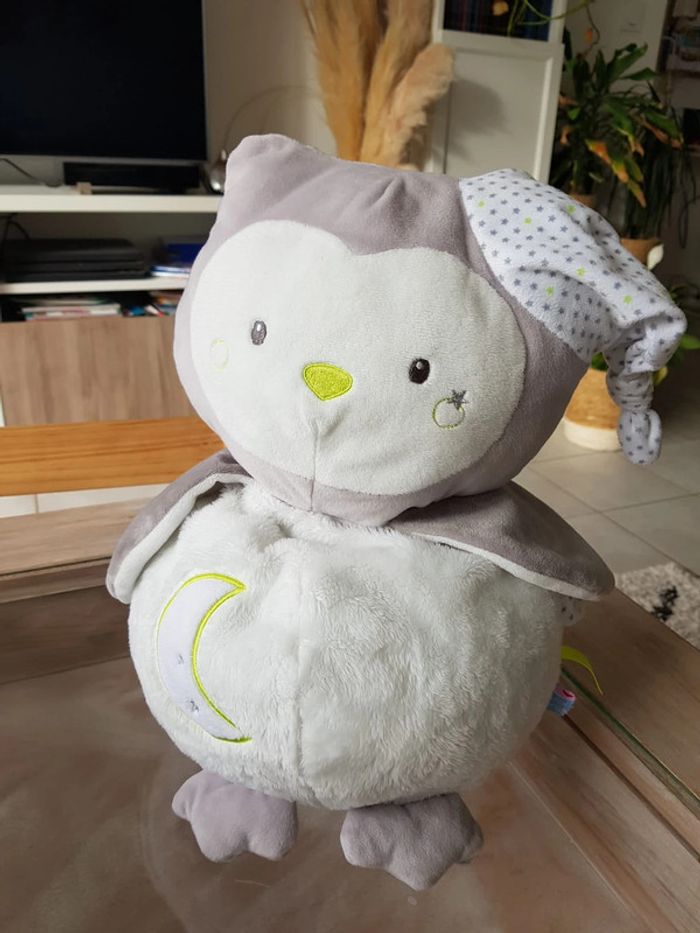 Peluche « Chouette » range pyjama Phosphorescente
