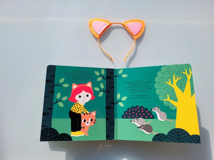 Livre animé  avec serre-tête Petit Chat 🐱 cherche son papa.. avec toi! 56 - photo numéro 5