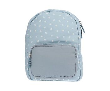 Sac à dos rembourré pour enfants, motif feuilles bleu