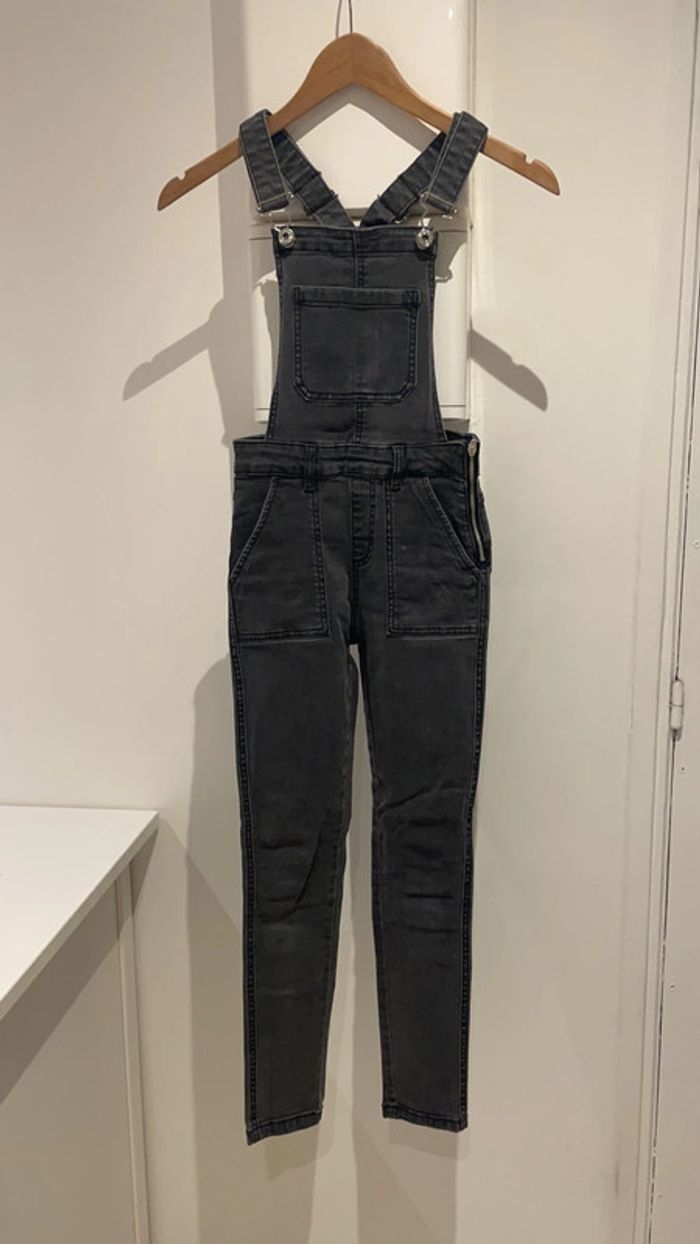 Salopette en Jeans grise - photo numéro 2