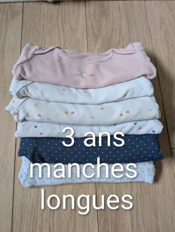 Lot de 6 bodies manches longues 3 ans