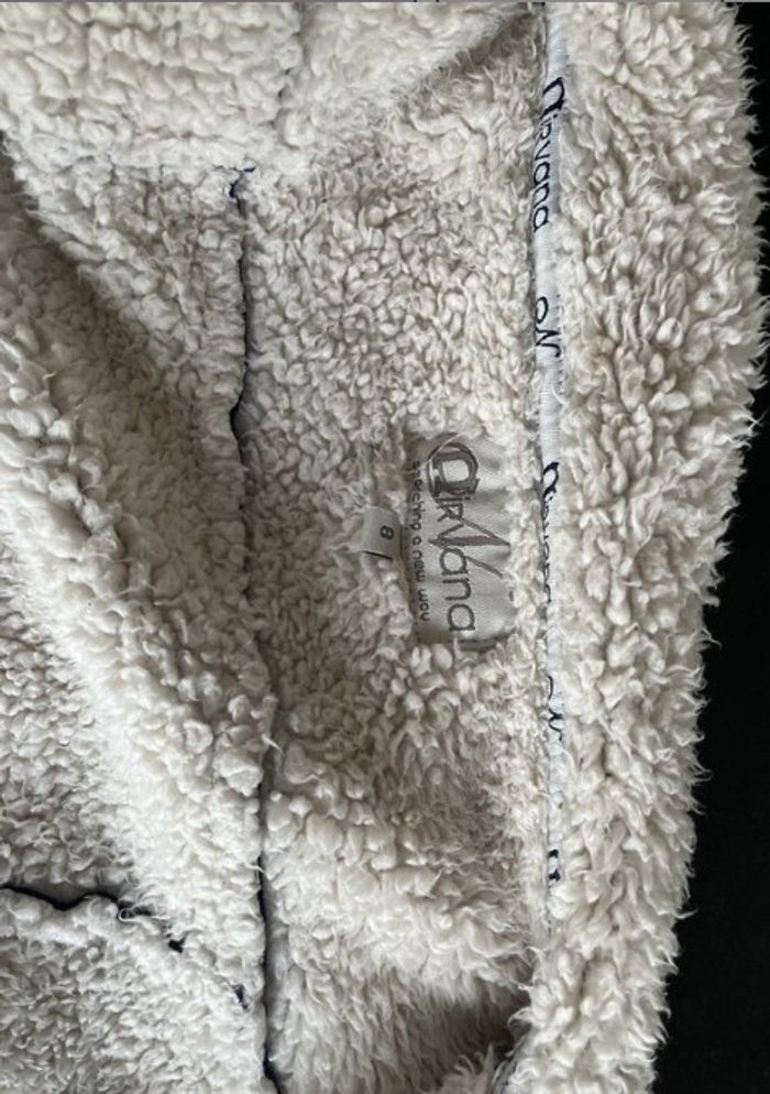 Veste fille 8 ans bleu marine doublée sherpa – Nirvana - photo numéro 4